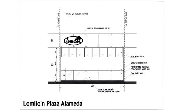 proyecto arquitectura Locales - Local Lomitón Plaza Alameda 7